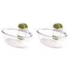 2PK Dexas KlipKup 11cm Plastic 1-Cup Serving Dip Container - Clear Green