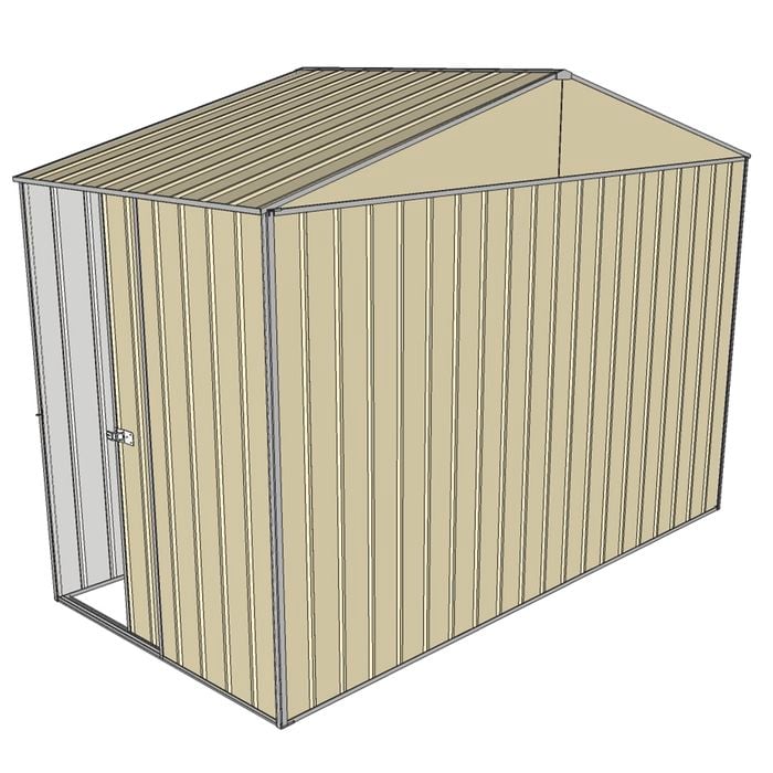 Build-a-Shed 3.0 x 1.5 x 2.3m Gable Single Sliding Side Door Shed - Cream