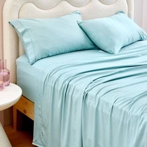 MyHouse Riley Bamboo Cotton Fitted Sheet - Jade - Super Queen