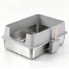 i.Pet XXL Cat Litter Box Stainless Steel Jumbo Semi-Enclosed Pet Kitty Toilet Grey