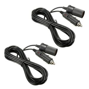 Digitel 2pcs 12v Car Cigarette Lighter Adapter Extension Cable Cord Lead Socket Plug Wire