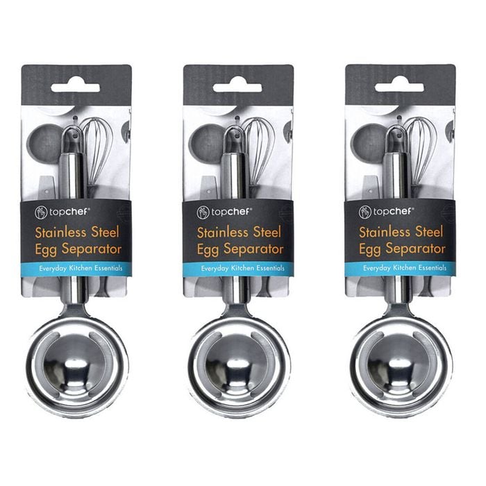 3PK Topchef Stainless Steel Egg Seperator Kitchen Utensil 20cm Silver