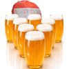 Rowdy Crowd Beer Schooners 425ml Set of 8 - Nucleated - Unbreakable Tritan Plastic Dishwasher Safe
