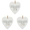 3x Ceramic Hanging 8x8cm Heart Growth w/ Hanger Ornament Home/Office Room Decor