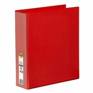 Marbig 4 D-ring Clearview Insert Binder 50mm (A4) (Red)