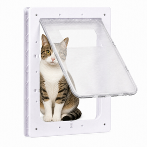 Advwin Dog Door with Magnetic Flap, 2-Way entry and exit Pet Door for Door and Wall, 38.6x50cm