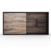 Modern Furniture AFTAN Display Unit 240cm - Warm Oak & Black