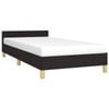 vidaXL Bed Frame Upholstered Bed Base Black 106x203 cm King Single Size Fabric