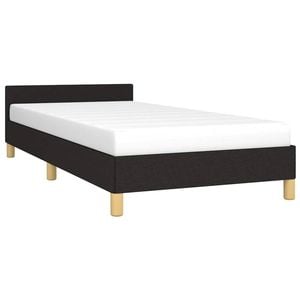 vidaXL Bed Frame Upholstered Bed Base Black 106x203 cm King Single Size Fabric