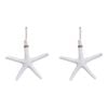 2PK LVD Resin Starfish Textured Sculpture XL 38x38cm White