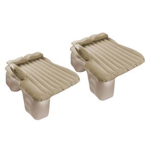 SOGA 2X Beige Stripe Inflatable Car Mattress