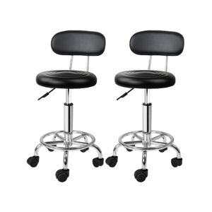 Artiss Salon Stools Black x2
