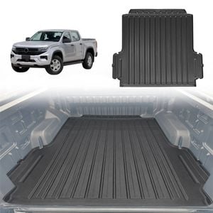 AUSGO 3D TPE Ute Mat for Volkswagen Amarok NF Dual Cab 2023-Onwards Fitted with Factory Plastic Tub Liner Tray Mat