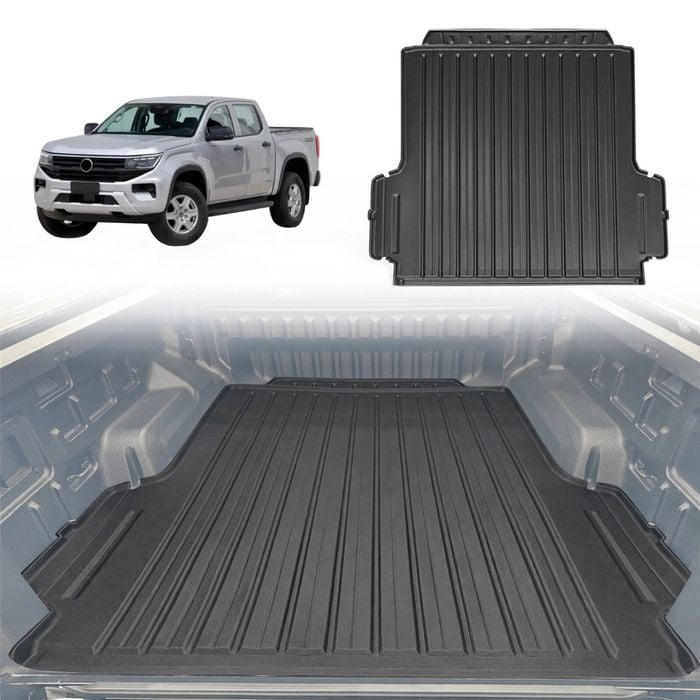 AUSGO 3D TPE Ute Mat for Volkswagen Amarok NF Dual Cab 2023-Onwards Fitted with Factory Plastic Tub Liner Tray Mat
