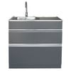 Dissco Elite Twin Drawer  900x560mm Left Hand Tub Grey