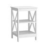 Oikiture Side Table Coffee Bedside Sofa End Tables White