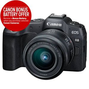 Canon Eos R8 Mirrorless Camera With Rf 24-50mm Lens