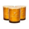 3x Scented Candles - 130g - Sandalwood & Jasmine - Sweet Creamy Fragrance Jarred Long Burn Home Fragrance Candle
