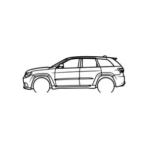 Ignite Laser Jeep Grand Cherokee Silhouette Metal Wall Art Rustic Metal 47inch/120cm