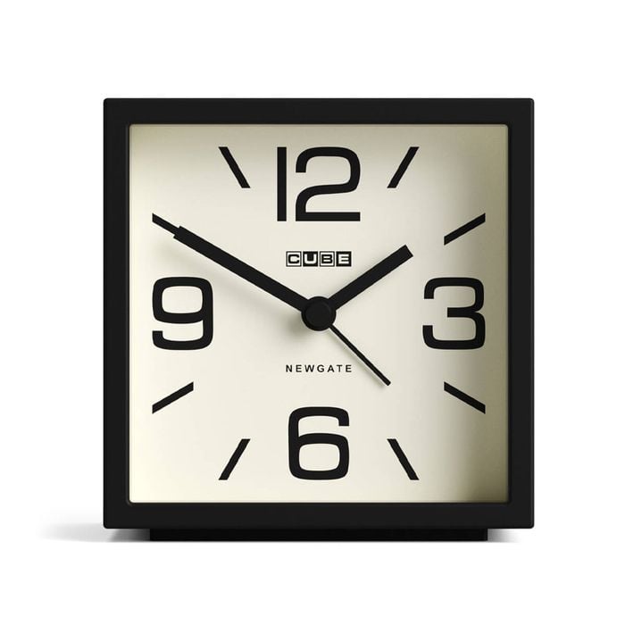 Newgate Cube Mantel Clock-black