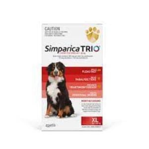 Simparica Extra Large 40.1-60kg 3pk Red