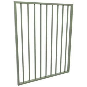 ProtectorAl 975 x 1200mm Pale Eucalypt Aluminium Square Picket Flat Top Pool Gate