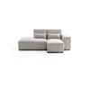 Foret 3 Seater Sofa Modular Corner Lounge Couch Fabric Left Chaise Ottoman Beige