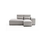 Foret 3 Seater Sofa Modular Corner Lounge Couch Fabric Left Chaise Ottoman Beige