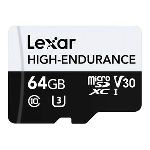 Lexar 64GB High-Endurance microSDXC UHS I C10 UHS Memory Card [LMSHGED064G-BCNNG]