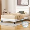 ALFORDSON Bed Frame Single White Boucle