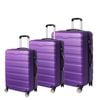 Slimbridge 3PCS ABS Carry On Luggage Purple