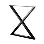 RapidHome 70 x 73.2 x 6cm Black Cusco Steel Tube Table Furniture Leg