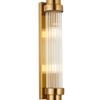 CLA Lighting Varillas Interior Up/Down Clear Glass Rod Wall Light Antique Brass
