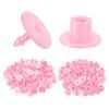 100x Cattle Ear Tags Set - Round Pink Blank Pig Sheep Goat Cow Livestock Label
