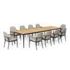 SIMPO Atlanta-Axis 11-Piece Outdoor Extendable Dining Setting