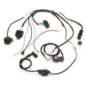 PriceDumb 50cc 70cc 110cc 125cc Wiring Harness Loom Solenoid Coil Rectifier Dirt Bike Quad