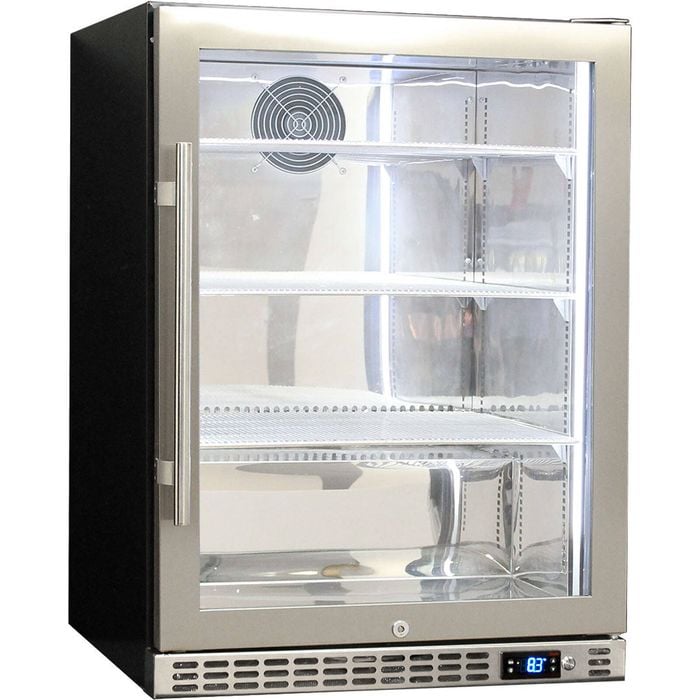 Schmick Stainless Glass Door Bar Fridge (Right Hinged) - SK156R-HD