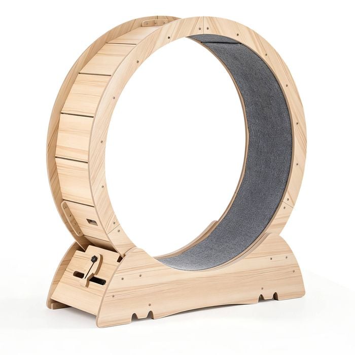 I.pet Wooden Cat Exercise Wheel 91cm Indoor Cat Treadmill Large