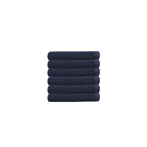 6pc Bambury Home Living soft Chateau Face Washer 33x33cm Navy 33 x 33cm