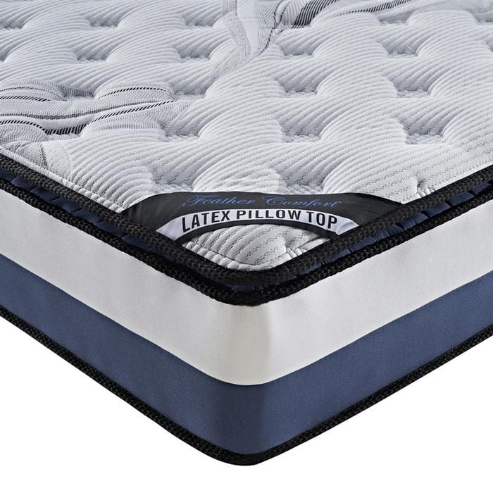 Single Mattress Latex Pillow Top Pocket Spring Foam Medium Firm Bed