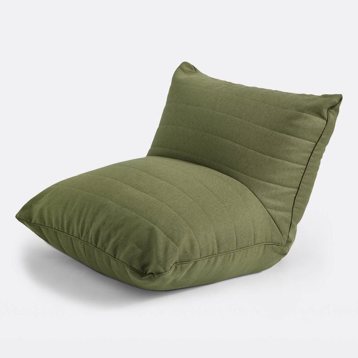 Cadence & Co. Linoire Quilted Beanbag Lounger Cover Moss Green