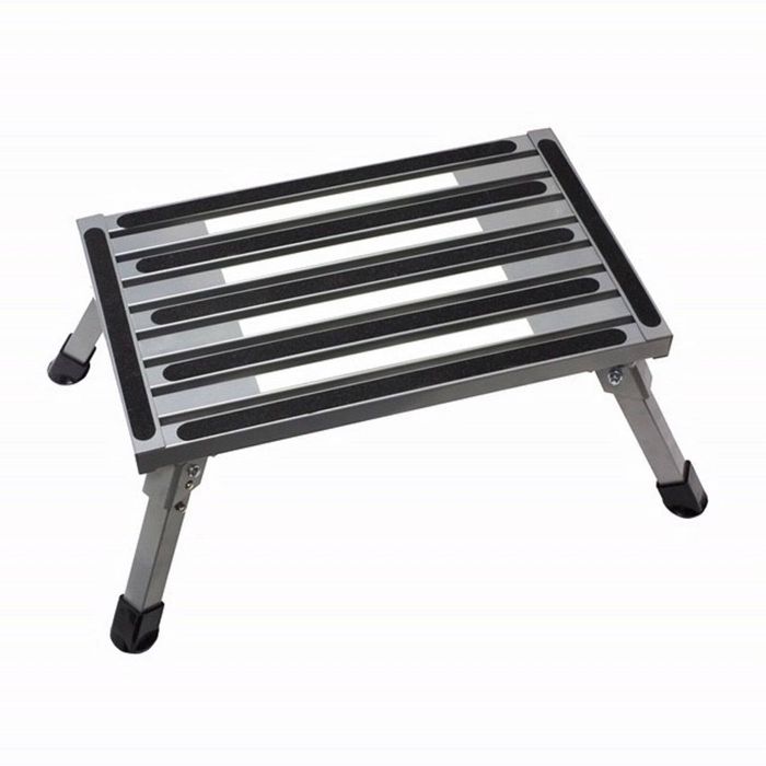 RV Essentials Portable Folding Caravan Step 200kg Load rating  Steel Platform