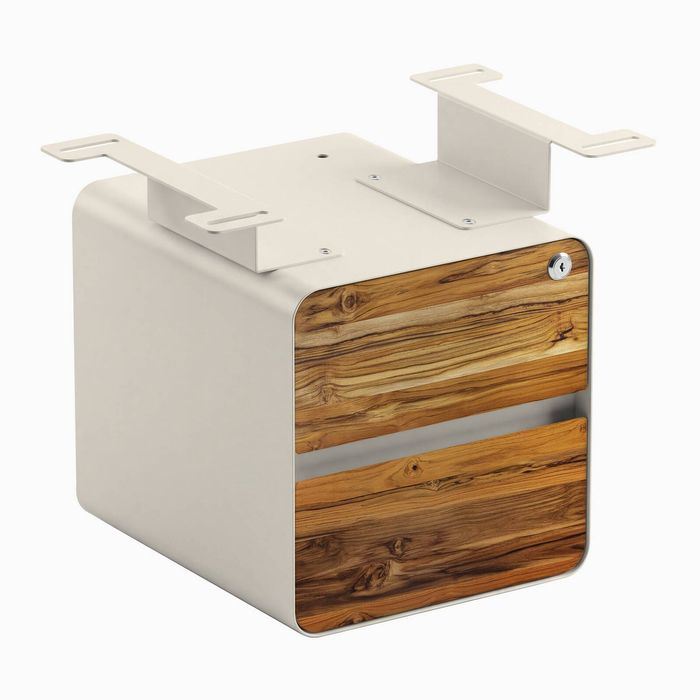 Desky Minimal Under Desk Cabinet Wheat Frame