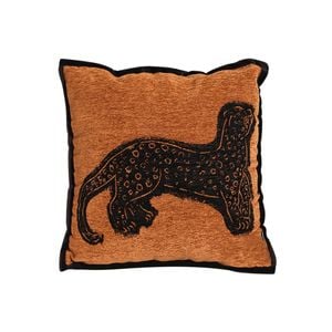 SOGA 45cm Stylish Golden Yellow Black Leopard Pattern Throw Pillow