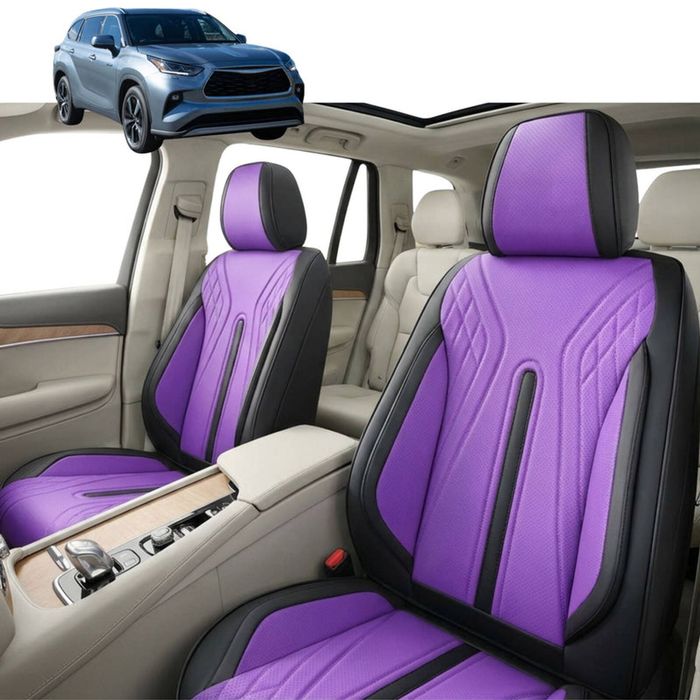 Australian Goose Front Seat Covers for Toyota Kluger 2021 - Current (XU70) - PU Leather, Purple (2pc)