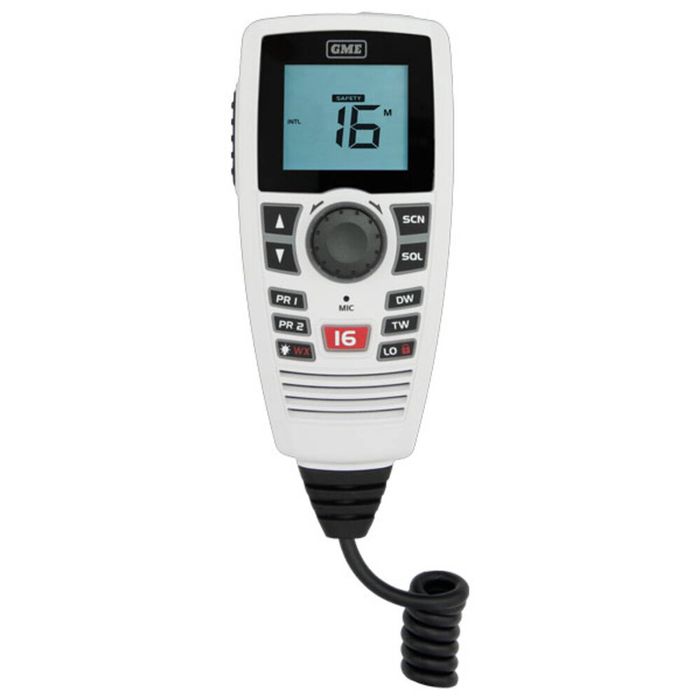 GME MC750W WP LCD Speaker Mic - Suits GX750W - White
