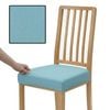 Anyseat Chair Cover Plain Lake Blue Stretch Seat Cover For Home Dinning Kitchen Washable Removable