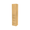 Lugna 2048 x 450 x 380mm Sand 3 Shelf 4 Drawer Left Hinged Door Storage Cabinet
