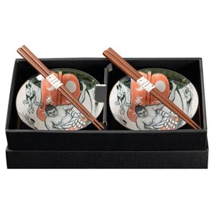 Omotenashi Sumo Set of 2 Donburi Bowls & Chopsticks