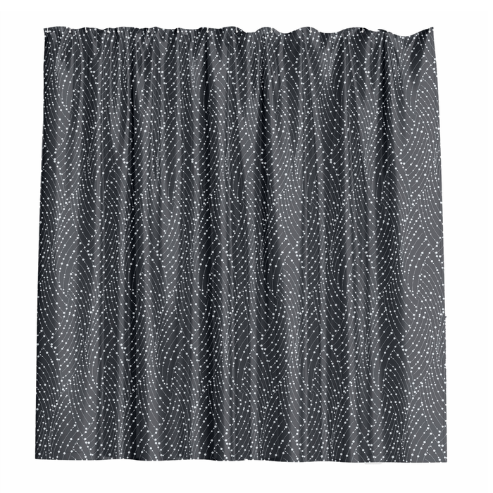 Barelli Polyester Shower Curtain Long Drop Midnight Mist 210x180cm